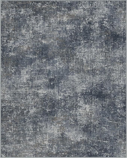 Bavni 6x9 Area Rugs Machine Washable Rug for Living Room, Modern Printed Rug Indoor Soft Area Rug for Bedroom Dining Room, Ultra-Thin Low Pile Carpet with Non Slip Rubber Backing, Dark Gray