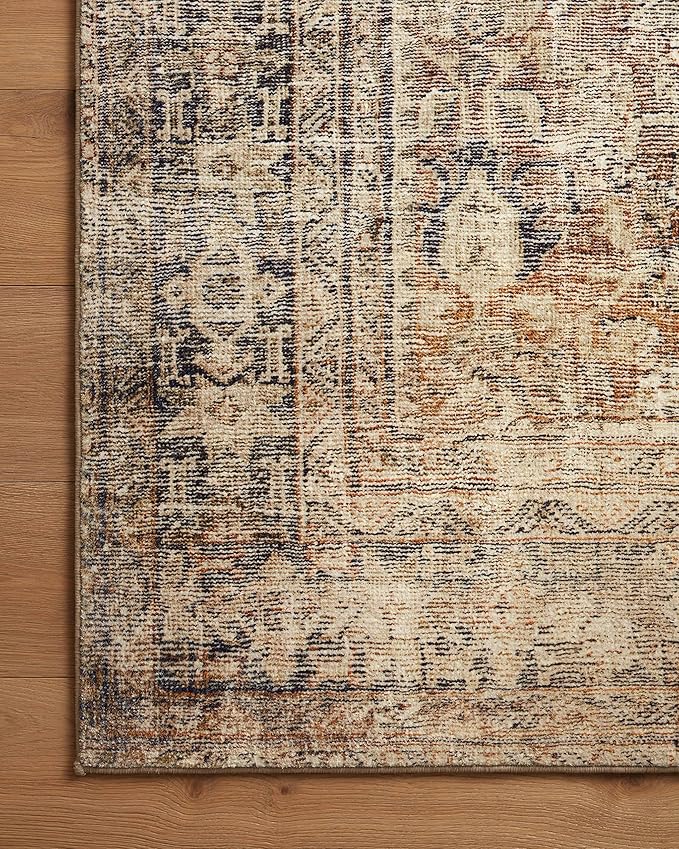 Loloi Amber Lewis Morgan Collection MOG-01 Sunset/Ink 8'-3" x 11'-3" 38" Thick Area Rug feat. CloudPile, Neutral, Room Décor, Vintage Inspired, Livingroom, Bedroom, Dining Area
