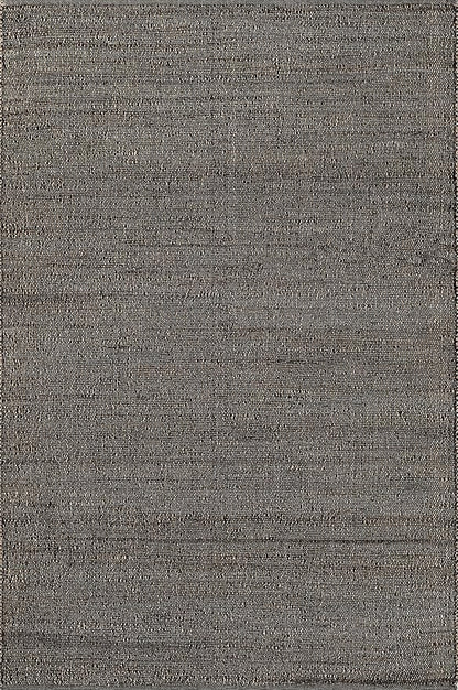 nuLOOM 5x8 Elfriede Jute & Cotton Hand Woven Area Rug, Charcoal, Solid Rustic Farmhouse Style, Weaved Design, Natural Fiber, For Bedroom, Living Room, Dining Room, Hallway, Office, Entryway