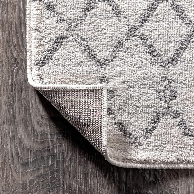 JONATHAN Y Boho Vintage Diamond Cream/Gray Indoor Area Rug 12X15 ft, Moroccan Hype for Living Room, Bedroom, Kitchen, Office, Easy-Cleaning, High Traffic, Pet-Friendly, Non-Shedding (MOH101B-15)