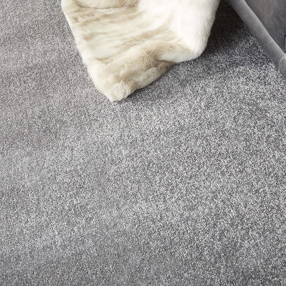 Nourison Home Nourison Essentials Silver Grey 10' x Round Area Rug - Easy Clean, Non Shedding, Bed Room, Living Room, Dining Room, Kitchen (10' x Round)