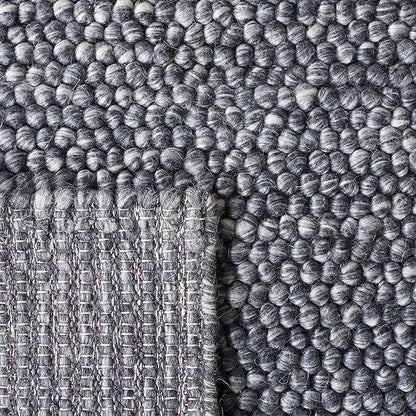 SAFAVIEH Area Rug 3x5 - Natura Collection - Dark Grey, Handmade Wool Blend, Textured Design, Ideal for Living Room, Bedroom, Dining Space (NAT620H)