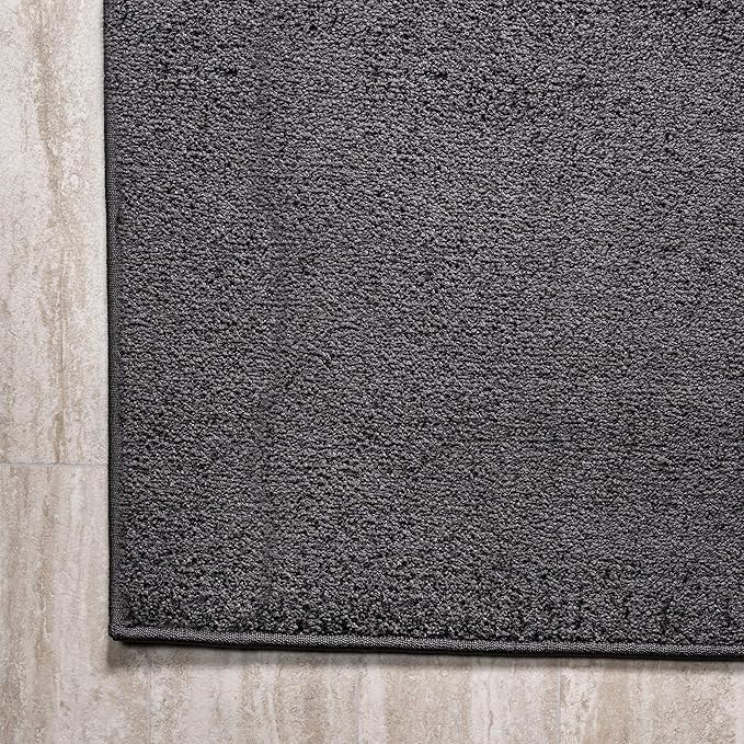 JONATHAN Y Haze Solid Low-Pile Black Indoor Area Rug 6x9, Coastal,Bohemian,Minimalist,Classic, Easy-Cleaning for Living Room,Bedroom,Kitchen,Pet Friendly,Non-Shedding (SEU100I-6)