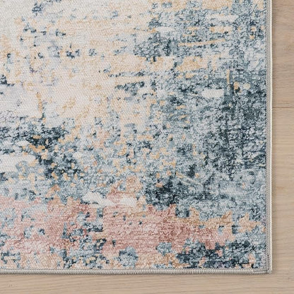 Dash & Albert Blaire Mineral Machine Washable Rug, 6 X 9 Feet, Multicolored Graphic Pattern
