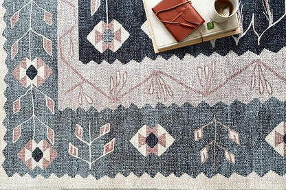 Fame Living Faded Oushak Rug, Turkish Vintage Floral Pastel Large Oversized Area Rugs for Living Room Dining Bedroom Kitchen Bathroom Nursery (862CN, 2'5 x 9'8)