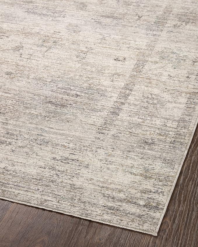 Loloi Magnolia Home by Joanna Gaines Millie Collection MIE-01 Silver/Dove 2'-7" x 14', .25" Pile Height, Runner Rug