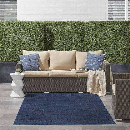 Nourison Home Nourison Essentials Midnight Blue 6' x 9' Area Rug - Easy Clean, Non Shedding, Bed Room, Living Room, Dining Room, Kitchen (6' x 9')