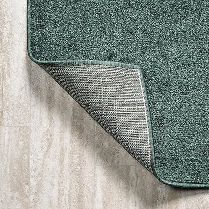 JONATHAN Y Haze Solid Low-Pile Emerald Indoor Area Rug 3x5, Coastal,Bohemian,Minimalist,Classic, Easy-Cleaning for Living Room,Bedroom,Kitchen,Pet Friendly,Non-Shedding (SEU100L-3)