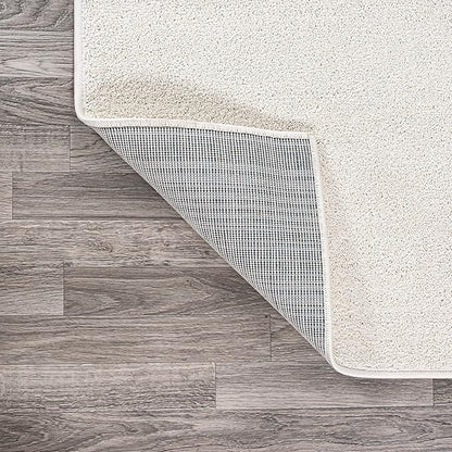 JONATHAN Y Haze Solid Low-Pile Cream Indoor Area Rug 12x15, Coastal,Bohemian,Minimalist,Classic, Easy-Cleaning for Living Room,Bedroom,Kitchen,Pet Friendly,Non-Shedding (SEU100T-15)