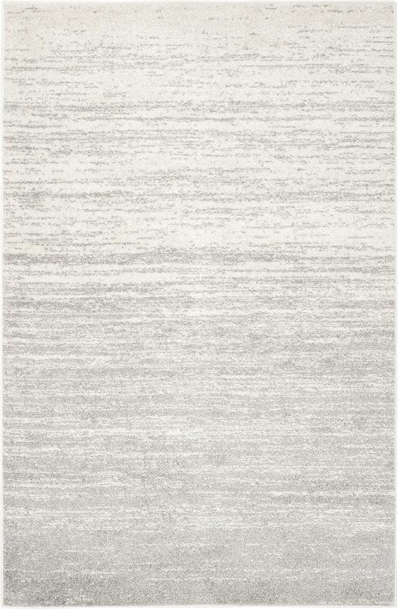 SAFAVIEH Adirondack Collection Area Rug - 5'1" x 7'6", Ivory & Silver, Modern Ombre Design, Non Shedding & Easy to Clean, Ideal for Living Room, Bedroom, Office, Dining Space (ADR113B)