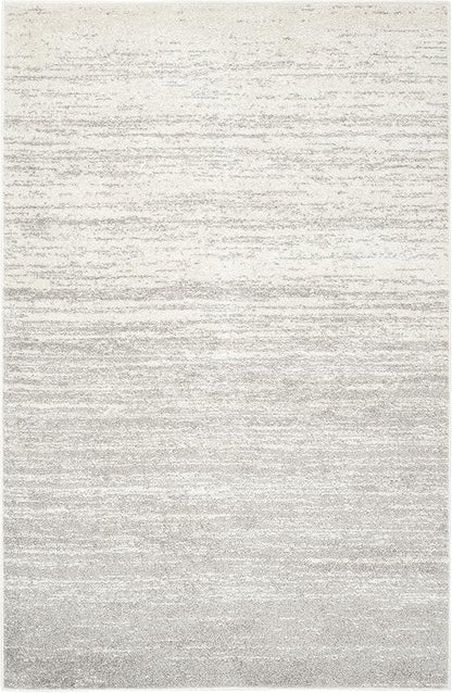 SAFAVIEH Area Rug 6x9 - Adirondack Collection - Ivory & Silver, Modern Ombre Design, Non Shedding & Easy to Clean, Ideal for Living Room, Bedroom, Office, Dining Space (ADR113B)
