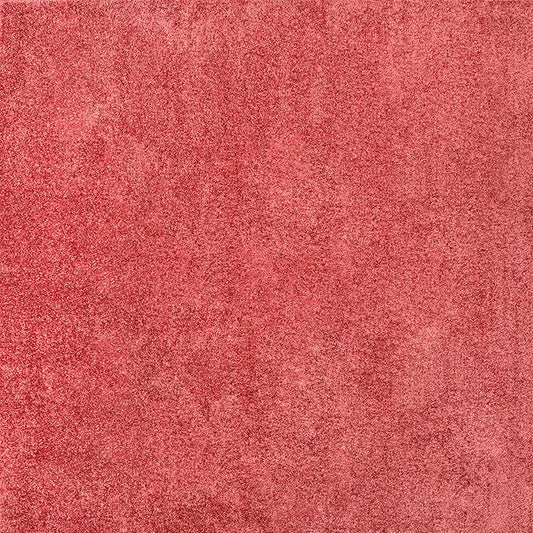 Eyely UES100E-7SQ Haze Solid Low-Pile Red 7' Square Area Rug, Pet Friendly, Stain Resistant, Easy Cleaning, for Bedroom, Living Room, Kitchen