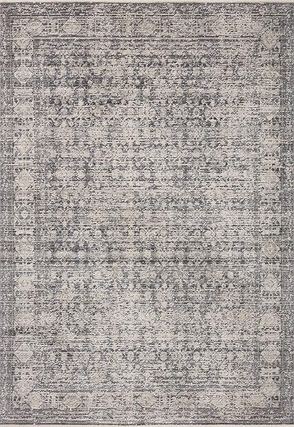 Loloi Amber Lewis Alie Collection ALE-03 Charcoal/Dove 2'-7'' x 12'-0'', .13'' Pile Height, Runner Rug
