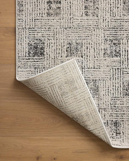 Loloi Kamala Collection KAM-01 Grey/Graphite 2'-7" x 12'-0" Runner Rug