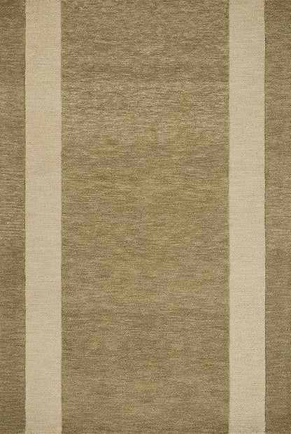 Loloi Leanne Ford Craven Collection CVN-01 Light Olive/Oatmeal 2'-3" x 3'-9" Accent Rug Geometrical, Patterned, Neutral, Entryway, Mudroom, Bathroom, and Kitchen