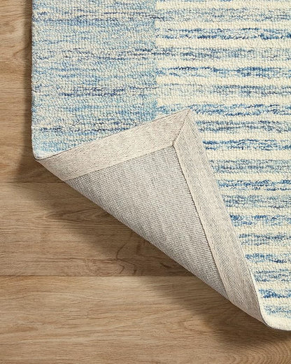 Loloi Chris Loves Julia Chris Collection CHR-01 Ivory/Denim 5'-0" x 7'-6", .50" Pile Height, Area Rug