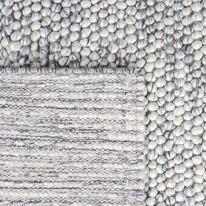 SAFAVIEH Natura Collection Runner Rug - 2'3" x 8', Light Grey & Ivory, Handmade Wool Blend, Textured Design, Ideal for Hallway, Bedroom, Foyer (NAT620G)