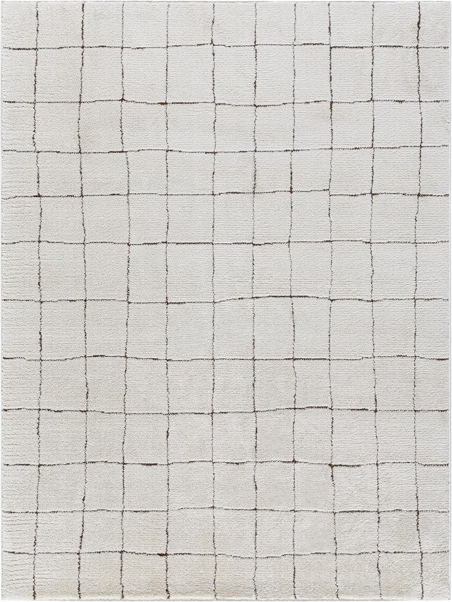 Livabliss x Our PNW Home Cascade Minimalist Area Rug, 6'7" x 9', Ivory