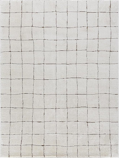 Livabliss x Our PNW Home Cascade Minimalist Area Rug, 6'7" x 9', Ivory