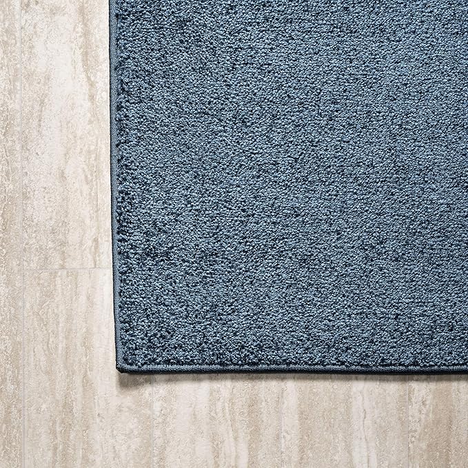 JONATHAN Y Haze Solid Low-Pile Navy Indoor Area Rug 4x6, Coastal,Bohemian,Minimalist,Classic, Easy-Cleaning for Living Room,Bedroom,Kitchen,Pet Friendly,Non-Shedding (SEU100C-4)