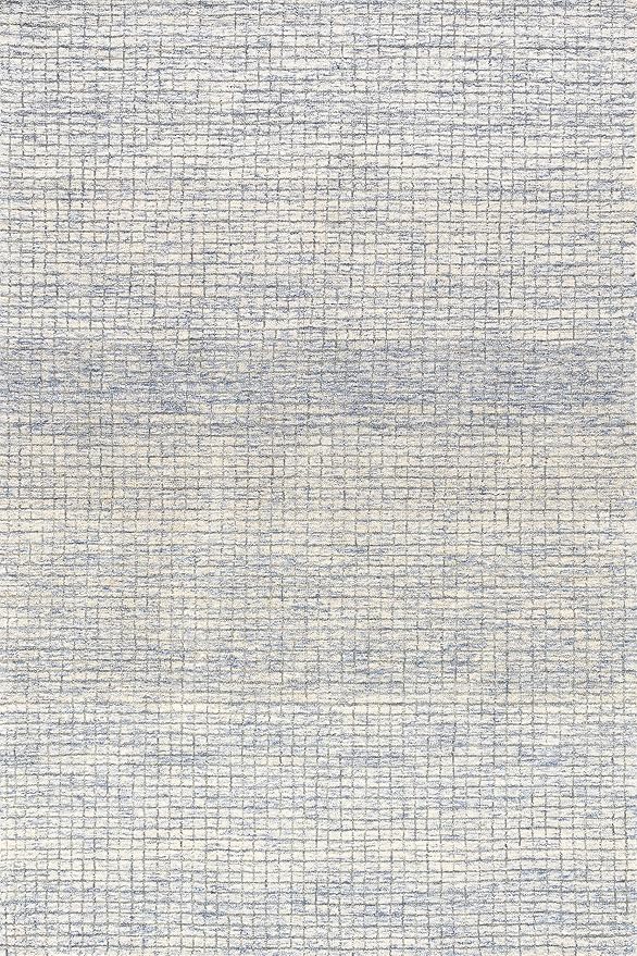 Rugs USA Melrose Light Blue/Ivory, 6' x 9', Handmade, Wool & Cotton, Soft and Cozy, High Traffic, Stain Resistant, Easy Clean, Durable Area Rug for Bedroom, Living Room, Dining Space, Den, Entryway