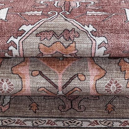 Washable Area Rug. Modern Farmhouse. Vintage. Turkish. Bohemian. Distressed. Oriental. Traditional. Rugs for Living Room. Dining. Bedroom. Office. Entryway. Foyer. (857RB, 7'5" x 9'8")