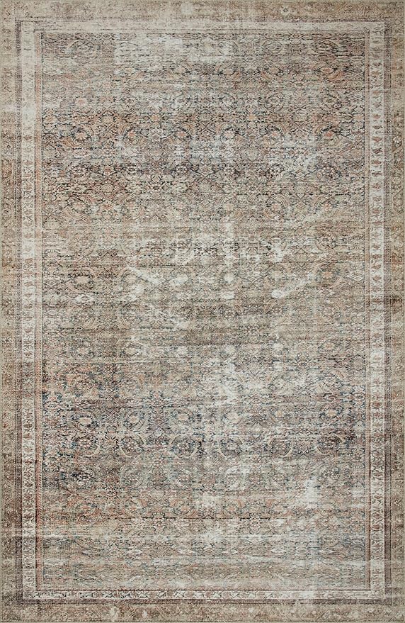 Loloi Chris Loves Julia Jules Collection JUL-09 Ink/Terracotta 9'-6'' x 14', .13" Pile Height, Area Rug