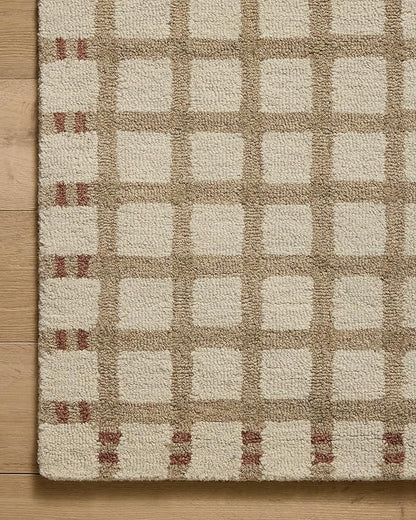 Loloi Magnolia Home by Joanna Gaines Waylon Collection WAY-02 Natural/Rust 3'-6" x 5'-6" Accent Rug