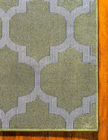 Rugs.com Lattice Collection Rug – 9' x 12' Light Green Medium Rug Perfect for Living Rooms, Large Dining Rooms, Open Floorplans