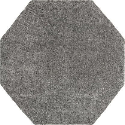 Unique Loom Solo Collection Area Rug - Calabasas (7' 10" Octagon, Gray)