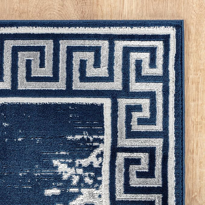 GLORY RUGS Area Rugs Marble 8x10 Navy Gray Carpet Modern Abstract Rug Living Room Dining Bedroom Rug