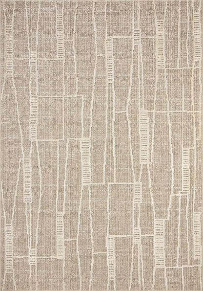 Loloi Amber Lewis Bexley Collection BEX-05 Mushroom/Natural 11'-6" x 15' Area Rug Neutral, Textured, Living, Bedroom, Dining, Carpet