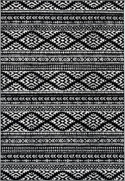 SAFAVIEH Tulum Collection Accent Rug - 2' x 5', Black & Ivory, Moroccan Boho Tribal Design, Non-Shedding & Easy to Clean, Ideal for Front Door, Kitchen, Entryway, Foyer (TUL272Z)