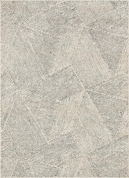 Well Woven Ezio Beige Tribal Geometric Distressed High-Lo Pile Area Rug 8x10 (7'10" x 10'6")