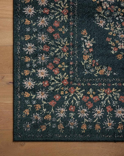 Loloi Rifle Paper Co. Laurel Collection LAU-02 Navy 2'-8" x 10' Runner Rug