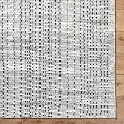 Mark&Day Wool Rugs, 4x6 Ishaq Cottage Slate Area Rug, Grey Silver Carpet for Living Room, Bedroom or Kitchen (3'6" x 5'6")