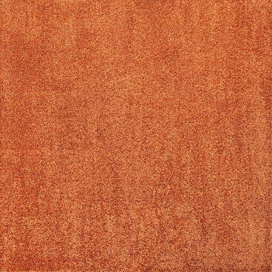 Eyely UES100M-6SQ Haze Solid Low-Pile Orange 6' Square Area Rug, Pet Friendly, Stain Resistant, Easy Cleaning, for Bedroom, Living Room, Kitchen