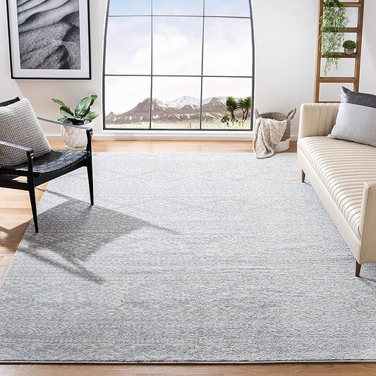 SAFAVIEH Area Rug 12x18 - Tulum Collection - Large - Light Grey & Ivory, Moroccan Boho Tribal Design, Non-Shedding & Easy to Clean, Ideal for Living Room, Bedroom, Dining Space (TUL272F)