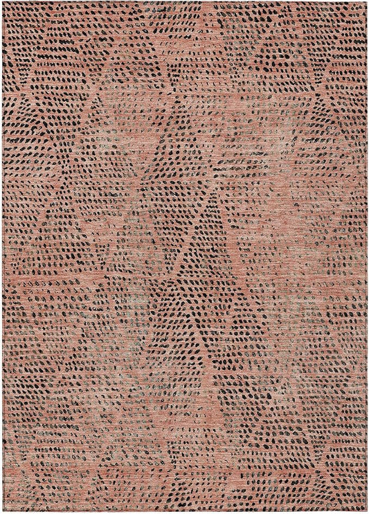 Addison Rugs Chantille ACN591 Salmon 3' x 5' Indoor Outdoor Area Rug, Easy Clean, Machine Washable, Non Shedding, Bedroom, Living Room, Dining Room, Kitchen, Patio Rug
