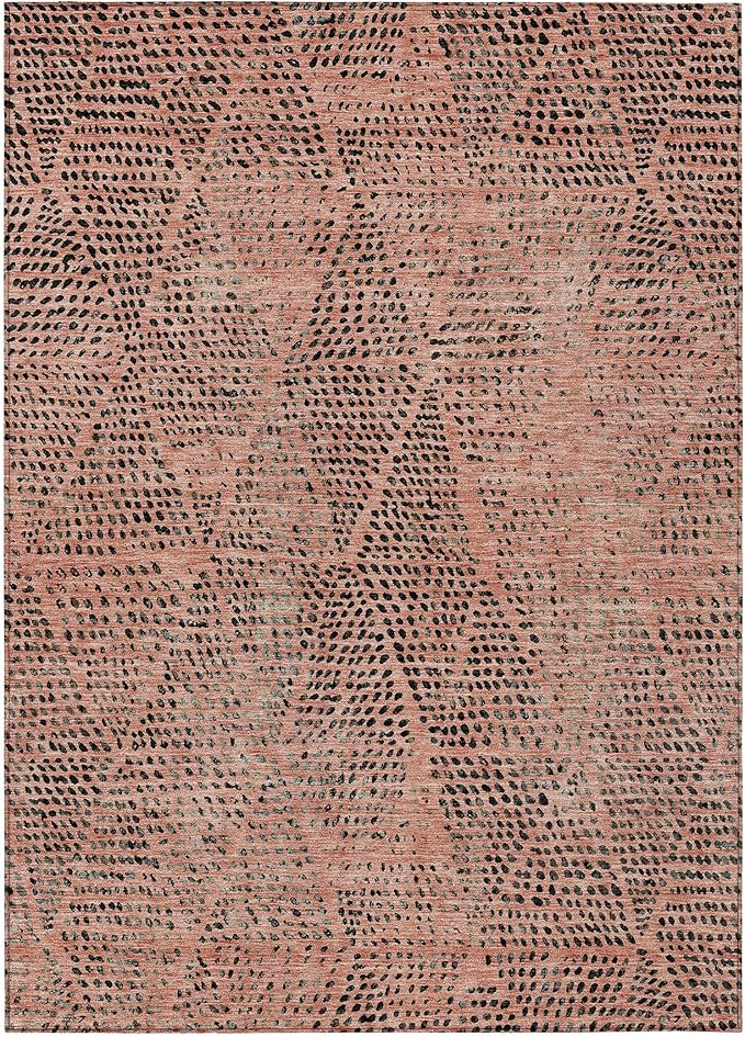 Addison Rugs Chantille ACN591 Salmon 10' x 14' Indoor Outdoor Area Rug, Easy Clean, Machine Washable, Non Shedding, Bedroom, Living Room, Dining Room, Kitchen, Patio Rug