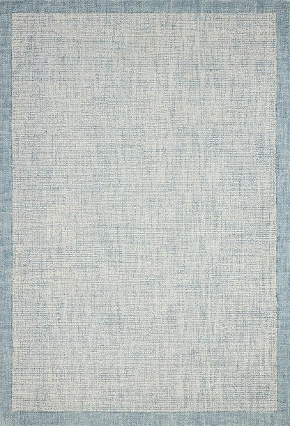 Loloi Magnolia Home by Joanna Gaines Henley Collection HNY-01 Ivory/Blue 3'-6" x 5'-6" Accent Rug