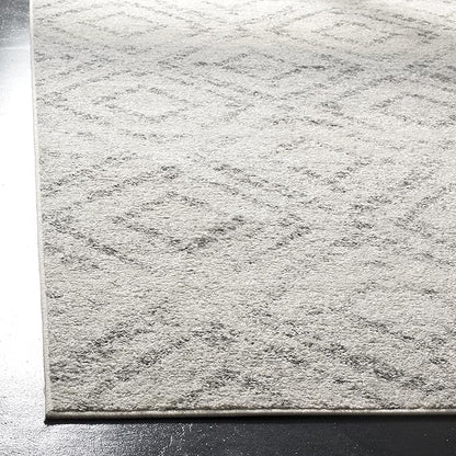 SAFAVIEH Adirondack Collection Area Rug - 10' x 14', Light Grey & Grey, Modern Diamond Distressed Design, Non-Shedding & Easy Care, Ideal for High Traffic Areas in Living Room, Bedroom (ADR131C)