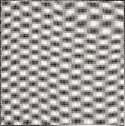 Nourison Home Courtyard Ivory Charcoal 6' x Square Area Rug - Easy Clean, Non Shedding, Bed Room, Living Room, Dining Room, Kitchen (6' x Square)