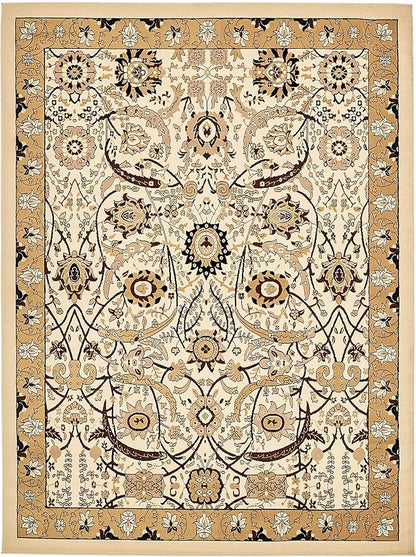 Unique Loom Espahan Collection Area Rug - Cape Cod (9' 10" x 13' 1" Rectangle, Ivory/ Beige)