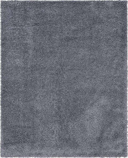 Unique Loom Davos Shag Collection Area Rug - Solid (8' x 10' Rectangle, Peppercorn)