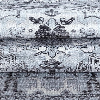 Washable Area Rug. Modern Farmhouse. Vintage. Turkish. Bohemian. Distressed. Oriental. Traditional. Rugs for Living Room. Dining. Bedroom. Office. Entryway. Foyer. (861GG, 9' x 12')