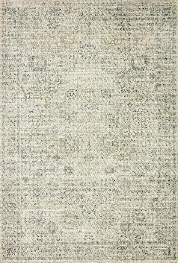 Loloi Skye Collection SKY-14 Natural/Sage 7' x 9' Oval Area Rug