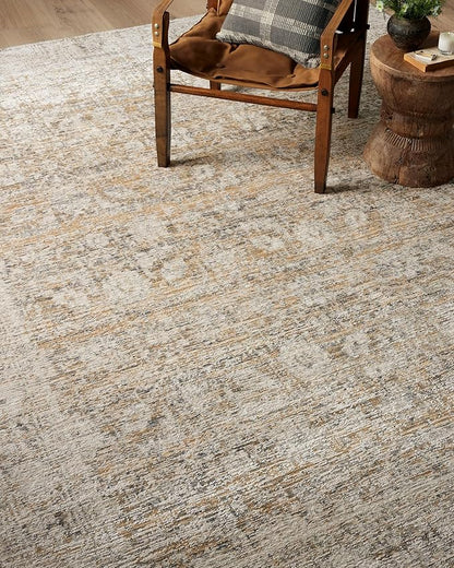 Loloi Amber Lewis Alie Collection ALE-05 Gold/Beige 11'-6'' x 15'-7'', .13'' Pile Height, Area Rug