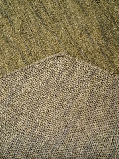 Hand Knotted Loom Wool ECO-Friendly Area Rugs - 10'x10', Octagon, Green Color, Solid Plain Design, High Pile Handmade Anti Skid Area Rugs for Living Room, Bed Room (L00111)