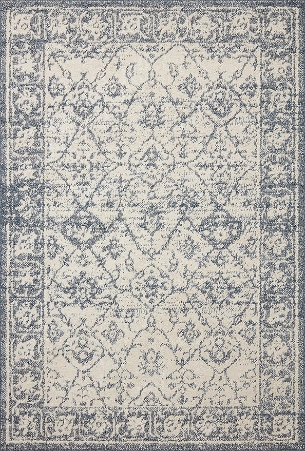 Loloi Magnolia Home by Joanna Gaines Gigi Collection GIG-02 Ivory/Blue 7'-10" x 10' Area Rug